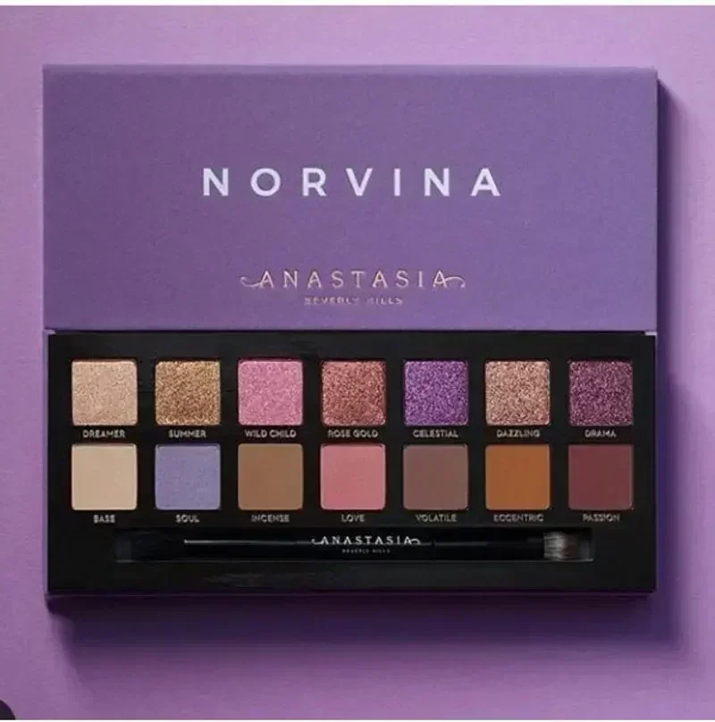 Макияж Anastasia, палитра теней для век NORVINA, напиток, холмы, пудра для макияжа, контур, хайлайтер, пудра для лица, румяна