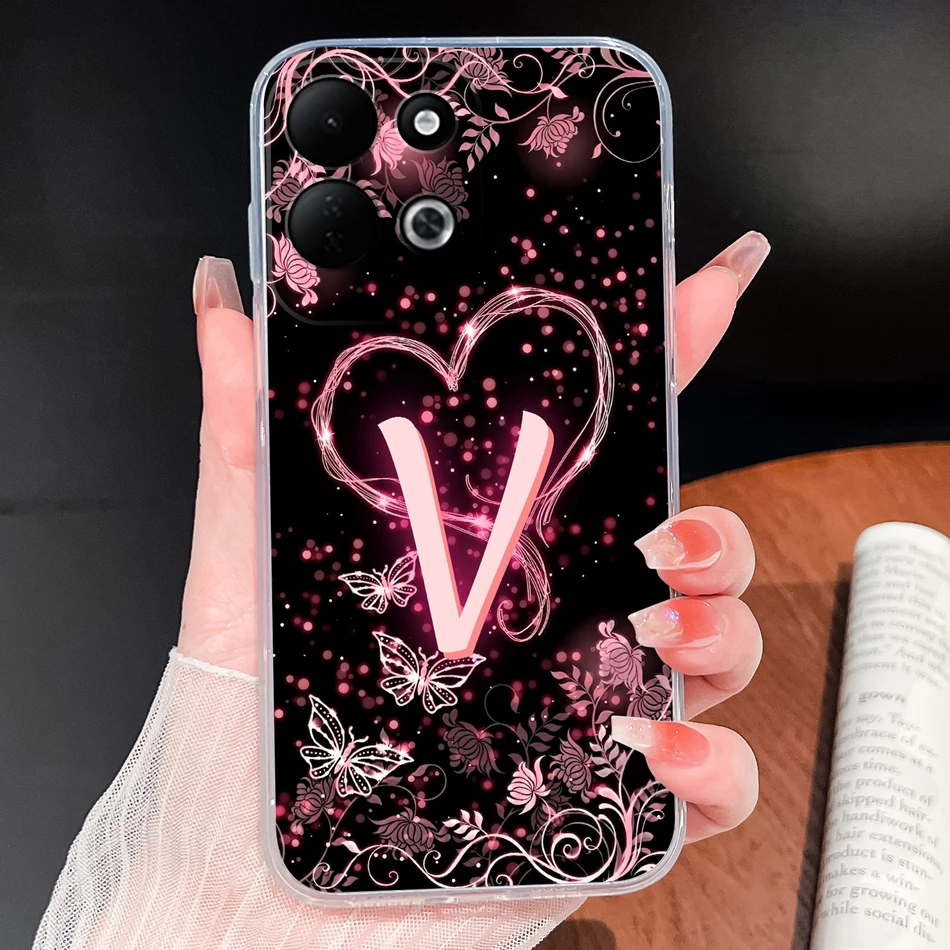 Couple Love Letters Soft Clear Silicone Phone Case - Full Protection & Anti-Slip Bumper