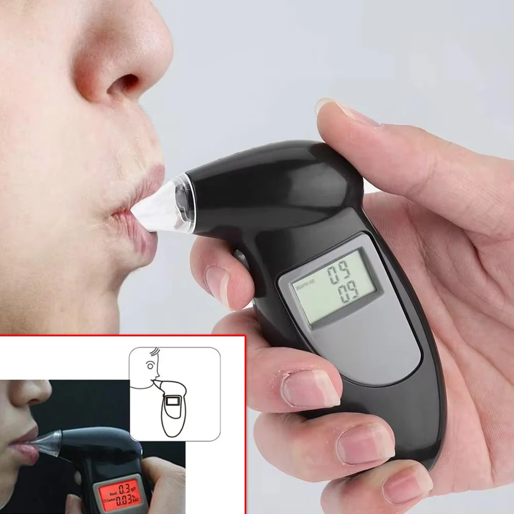 Alcohol Tester Breath Alcohol Tester Birds Beak Vehicle Breathalyzer Blowing Digital Display Detector Portable Drink-driving Breathalyzer For Vehicle