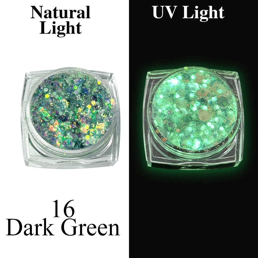 Luminous Glitter Gel - UV Glow Waterproof Makeup