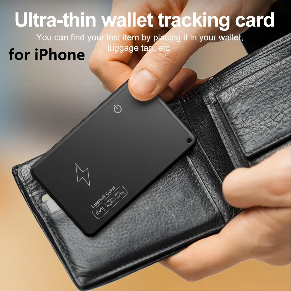 Wireless Charger Charging Tracking Card Wallet GPS Locator Smart Mini Tag for iPhone Find My Airtag Replacement GPS Finder, gps locator,anti lost tracker,anti lose tracker,item locator,anti lost locator