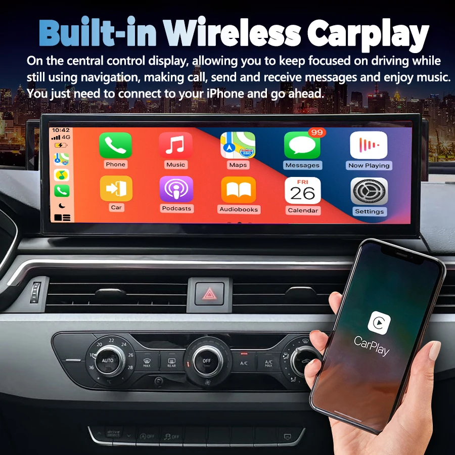 14.9inch Car Radio For AUDI A6 A7 2012-2018 Wireless CarPlay Android Auto Car Mu