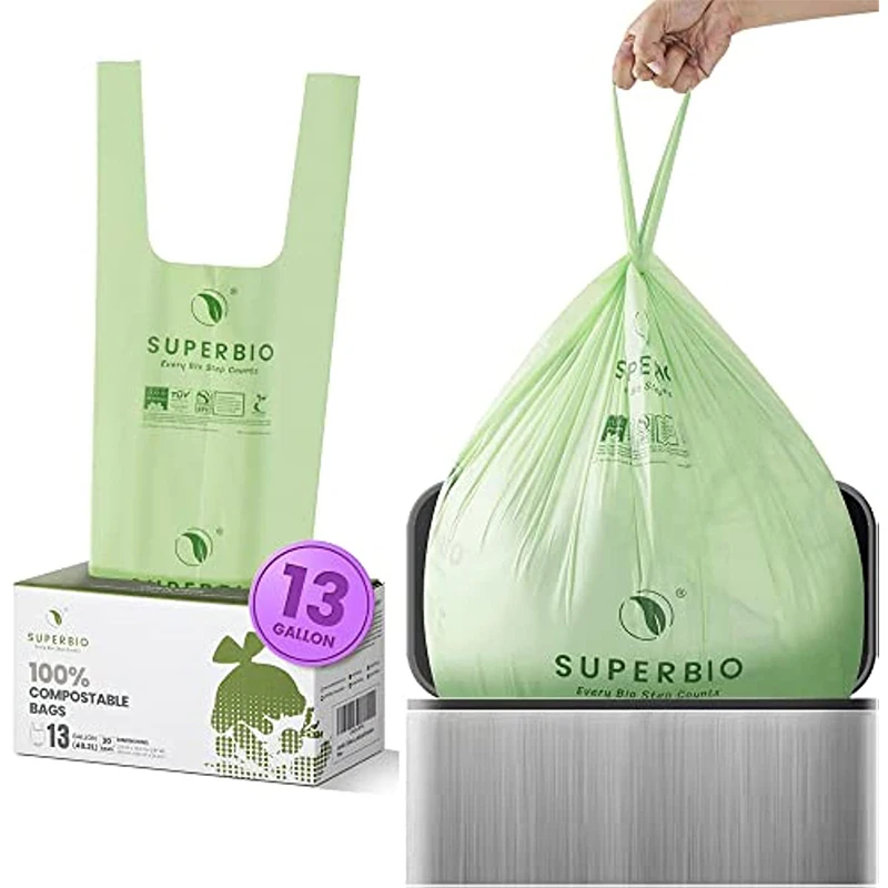 

Biodegradable Trash Garbage Storage Bag, Thickened, Disposable, Compostable Kitchen Waste Bag, Starch-based Garbage Bags