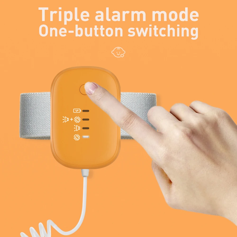 Wired Baby Bedwetting Alarm Pee Alarm Boys Grils Kids Potty Training Elder Care 3 Modes Magnetic Suction/Clip-on bedwetting sensor alarm