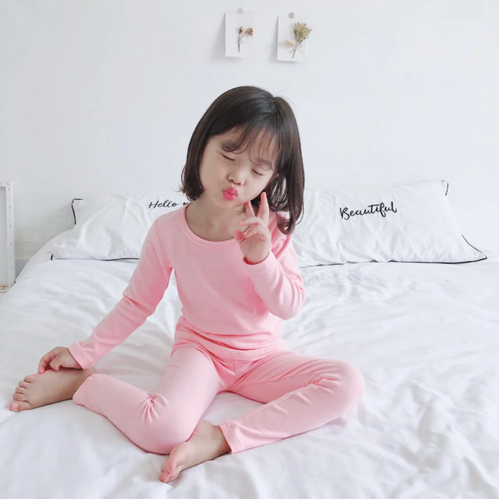 Autumn Winter Kids Underwear Long Johns For Girls 2-6Years