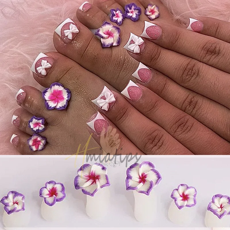 Toe Separator Foot Finger Professional Soft Silicone Nail Art Tool Divider Flower Shape Design Manicure Pedicure Accessory 8pcs