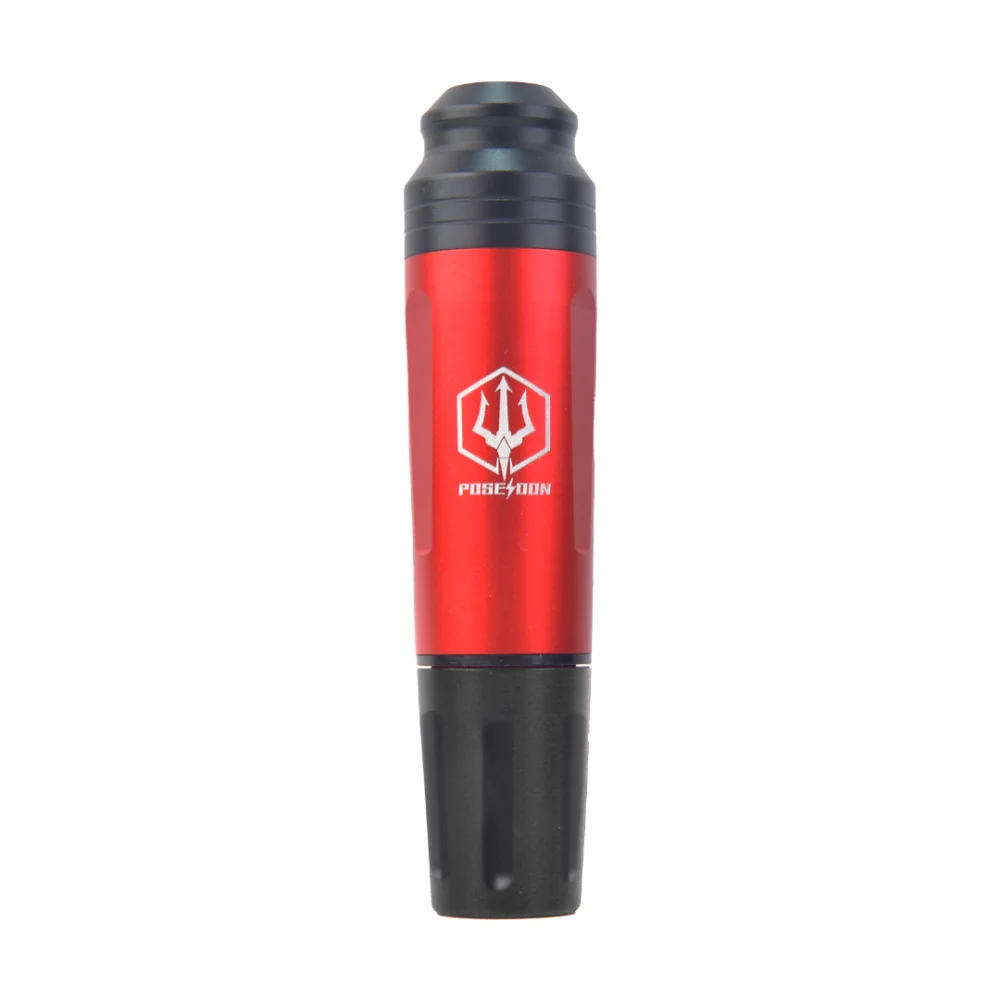 Tattoo Kit POSEIDON Hot Wireless Tattoo Pen Kit For Permanent Makeup Machine Red Power Supply Gun ﻿