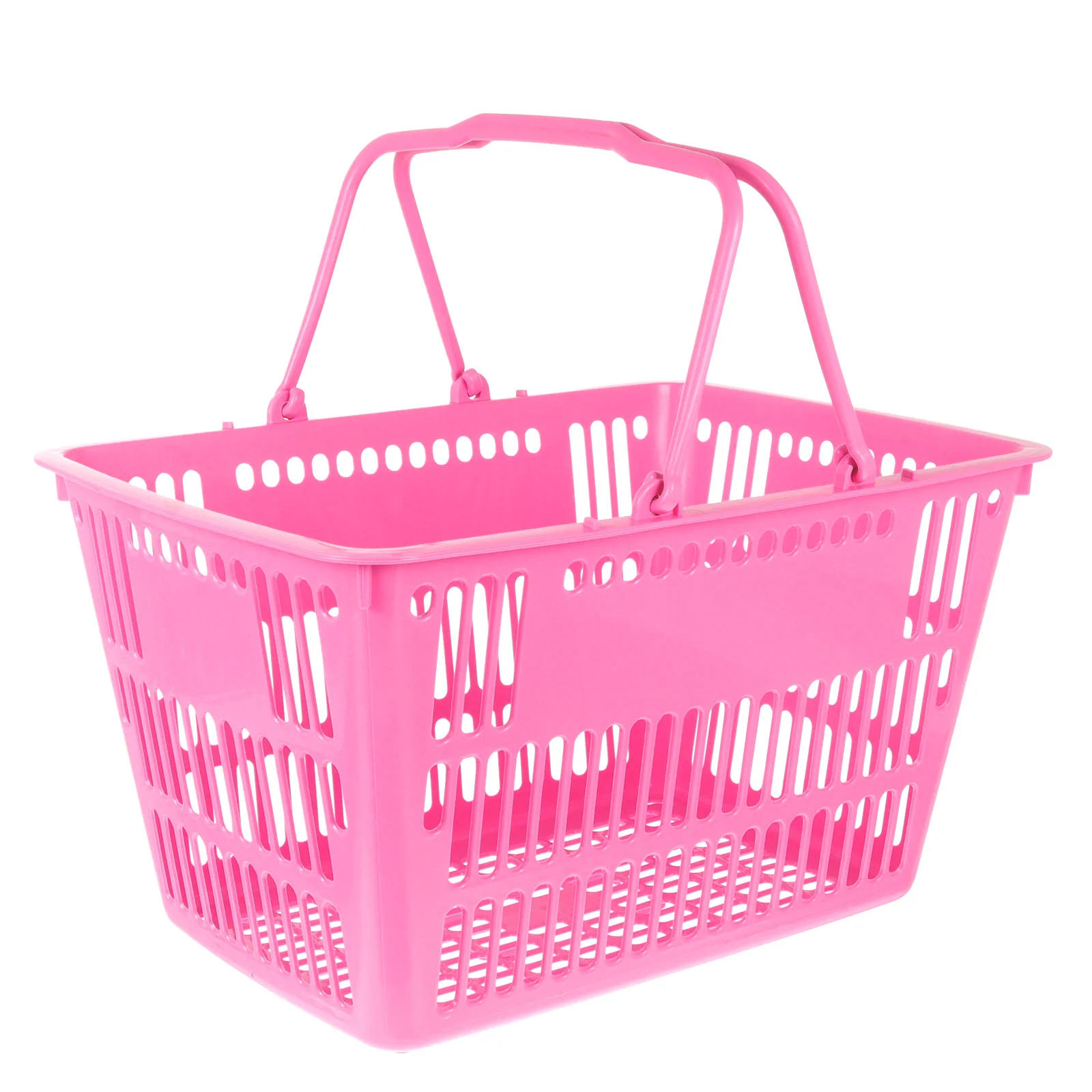 

Mall Shopping Basket Merchandise Storage Basket Plastic Basket With Handles Outdoor Picnic Basket Portable Shopping Basket