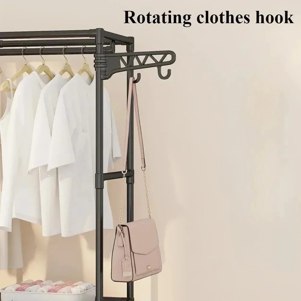 Multi Story Clothing Racks Freestanding Closet Wardrobe For Hanging Clothes Floor To Ceiling Portable Wardrobe Closet Shelves