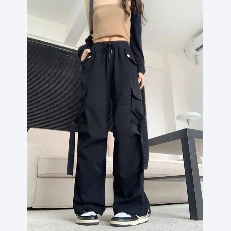 Mopping Pants Women Streetwear Harajuku Retro American Style Hipster Baggy Aesthetic Trousers Vintage High Waist Mujer New retro hipster 80 s 1980s glasses costume