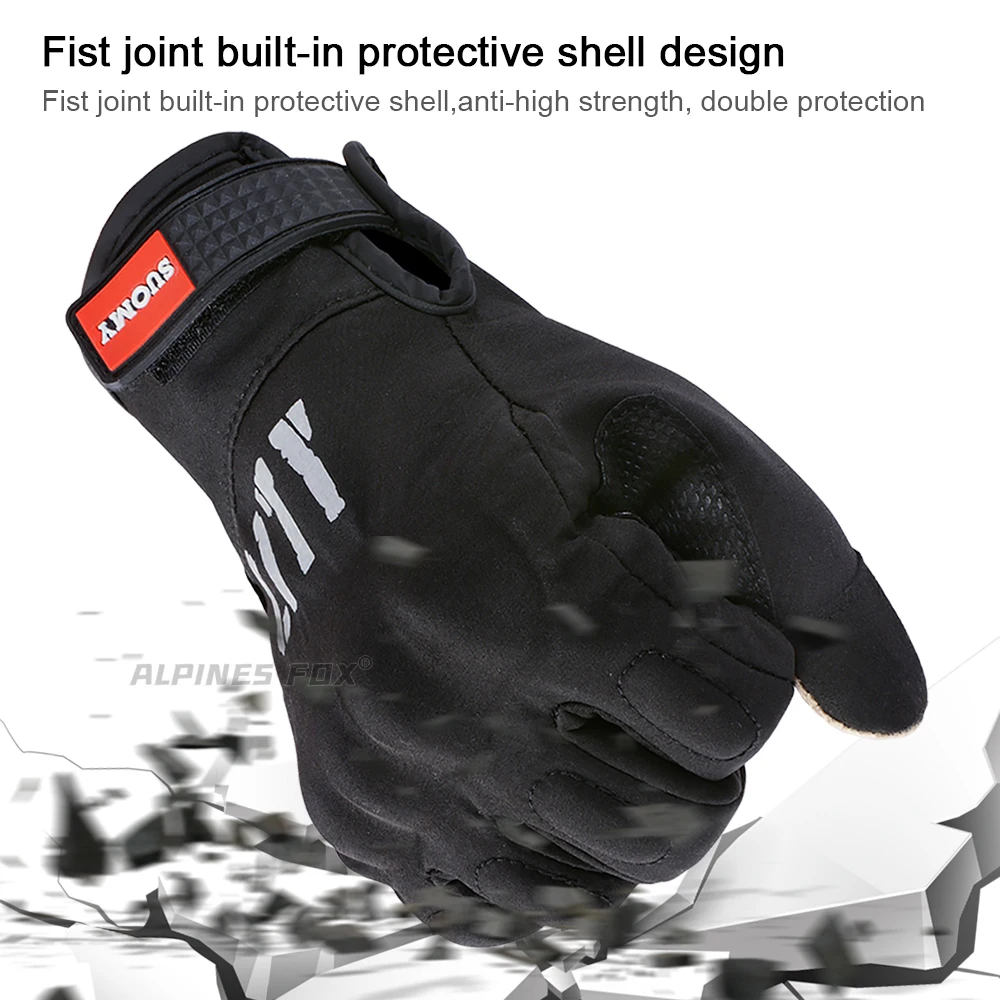 SUOMY Winter Motorcycle Gloves Touch Screen Motorcross Waterproof Windproof Protective Winter Gloves Men Guantes Moto Luvas XXL motorcycle gloves sports gloves winter gloves