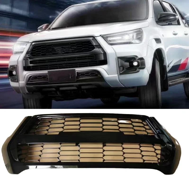 

Решетчатые Грили из АБС-пластика подходят для Hilux Revo 2020 2021 2022 2023 гоночные решетки для гриля внешние автомобильные аксессуары