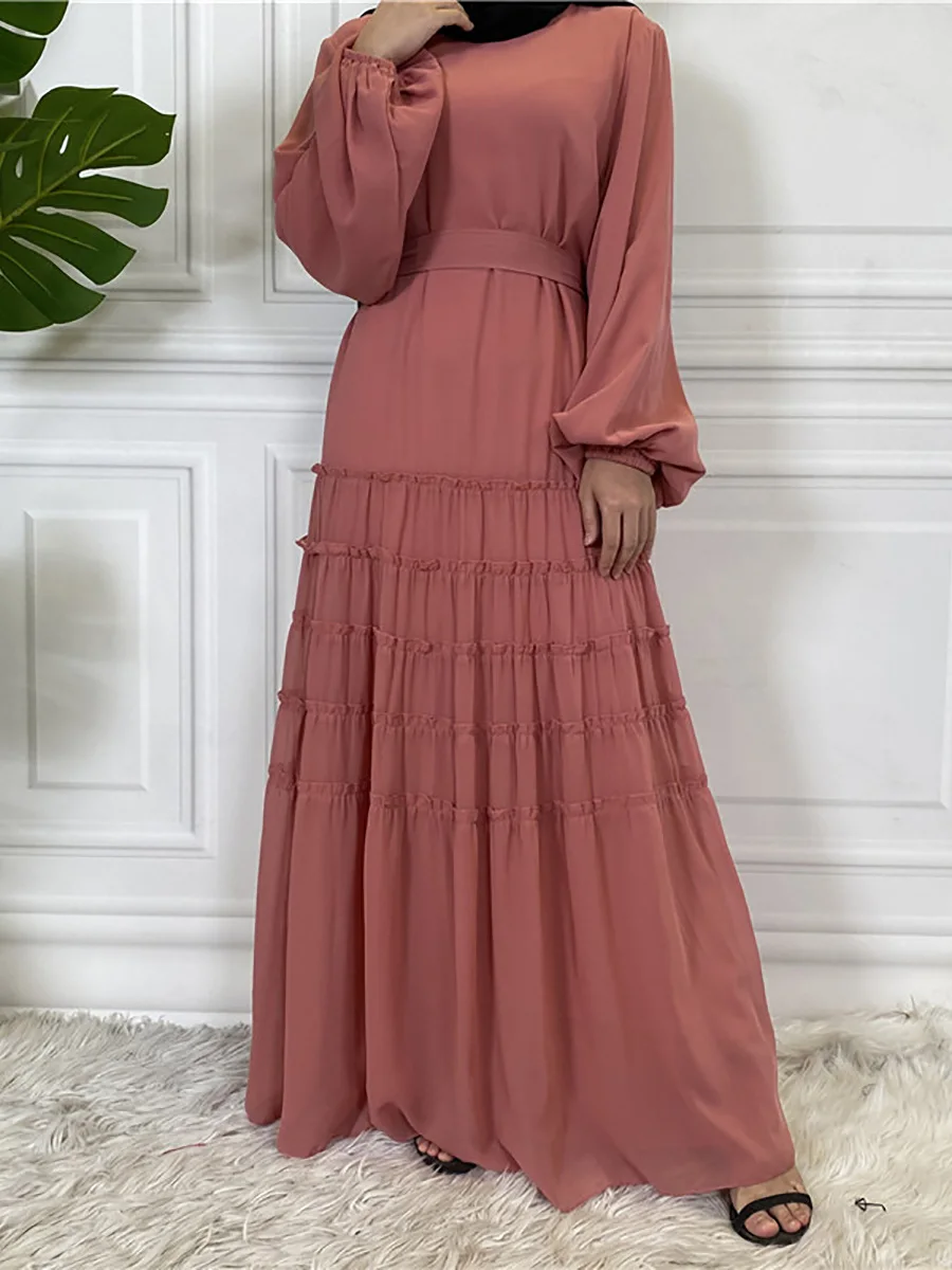 Musulman De Mode Abaya Dubai Elegant Fashion Hijab Dress Turkey Kaftan Islam Clothing Arab Maxi Ramadan Vestidos Modest Robe