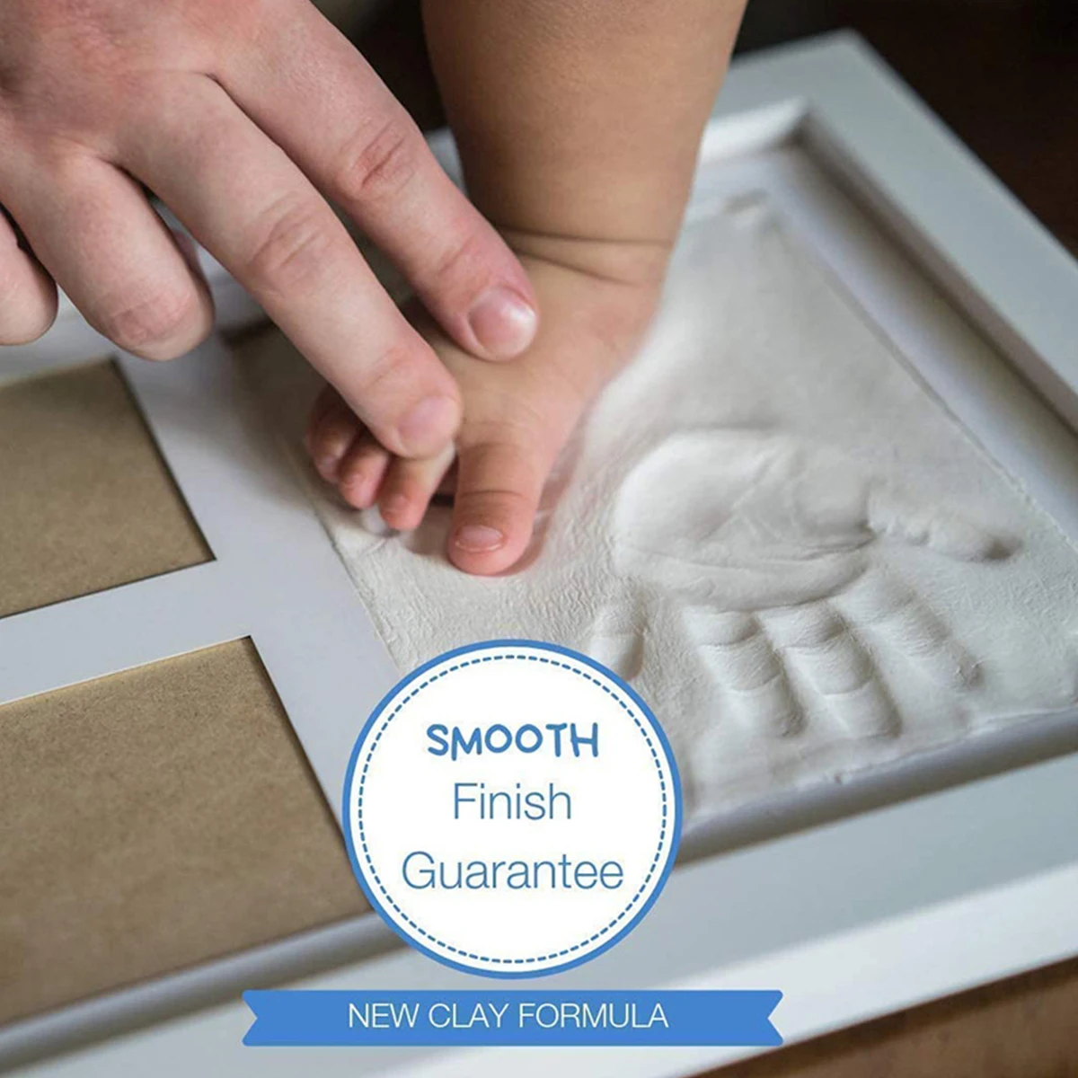 Baby hands and feet imprints newborn picture frame parent-child handmade diy children's small feet full moon gift photo frame