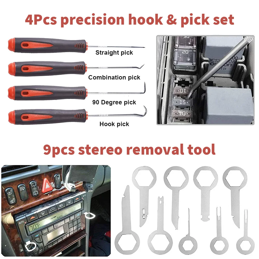 19-teiliges/158-teiliges/238-teiliges Auto-Verkleidungs-Demontagewerkzeug-Set, Auto-Audio-Reparatur, Kunststoff-Hebelwerkzeug, Schraubendreher, DIY-Autopanel-Demontage – Detail 7