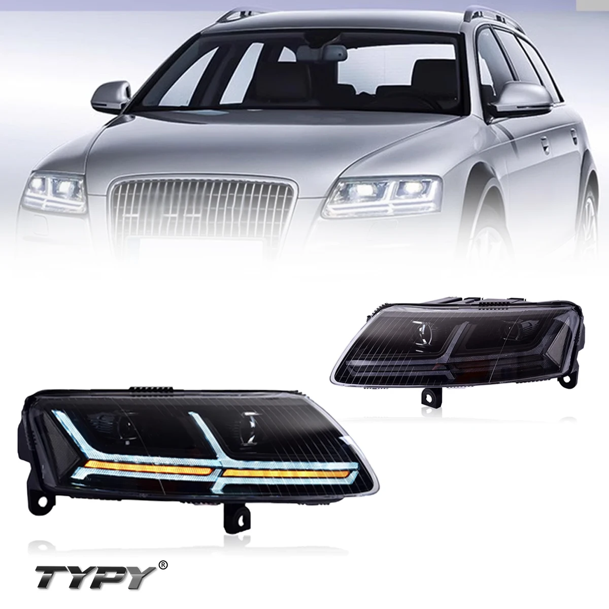 

Автомобильные фары TYPY, новые дневные ходовые огни для Audi A6L 2005-2012