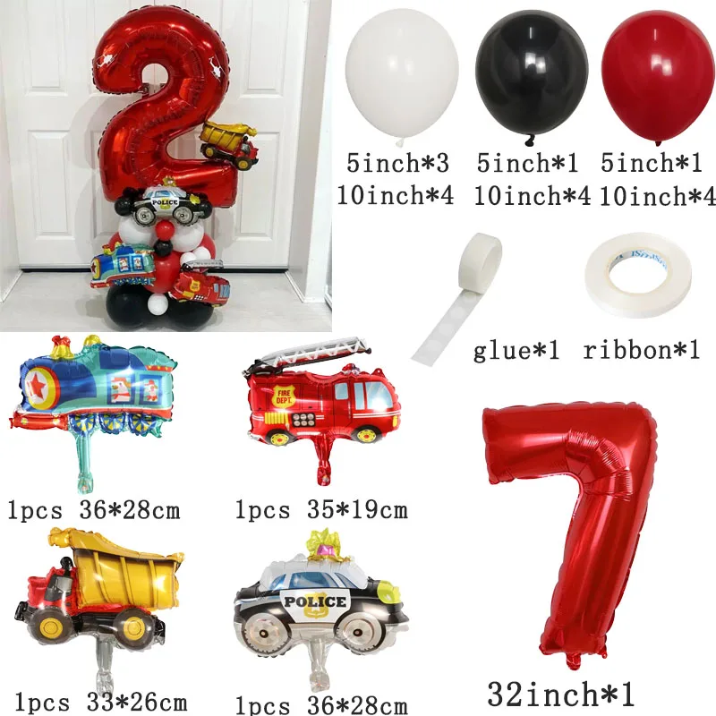 thumbnail image 1 of Mini globo de dibujos animados para fiesta de cumpleaños, decoración con números, 32 pulgadas, para Baby Shower, juego de 24 unidades, 1 of 5