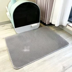 Large Size Waterproof Double Layer EVA Cat Litter Mat - 30x30cm (GRAY)