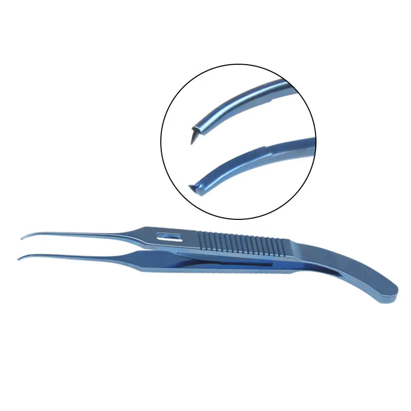 

Ophthalmic Fixed Forceps Helveston Fixation Titanium Alloy Ophthalmic Eye Instrument 1pcs