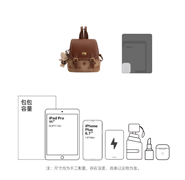حقيبة ظهر نسائية ذات سعة كبيرة، حقيبة حمل عصرية أنيقة وقابلة للتحويل للاستخدام أثناء السفر والتنقل