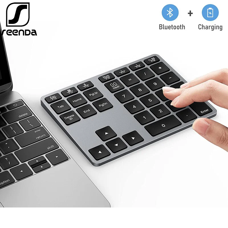 Seenda Draadloze Bluetooth Number Pad Voor Laptop Numeriek Toetsenbord 35-Toetsen Aluminium Numpad Toetsenbord Voor Mac Windows - AliExpress Mobile