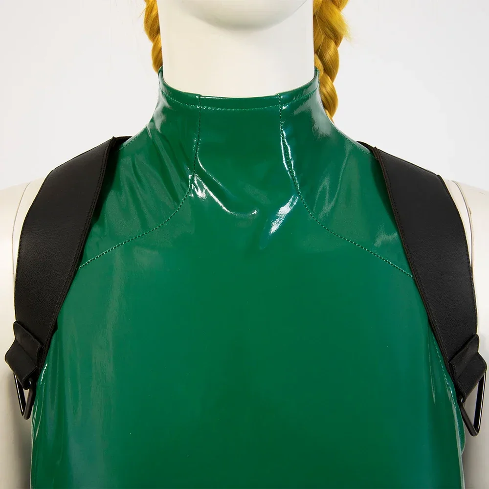 Street Fighter Cammy Green Jumpsuit Cosplay Costume Set street-fighter-cammy-green-jumpsuit-cosplay-costume-set