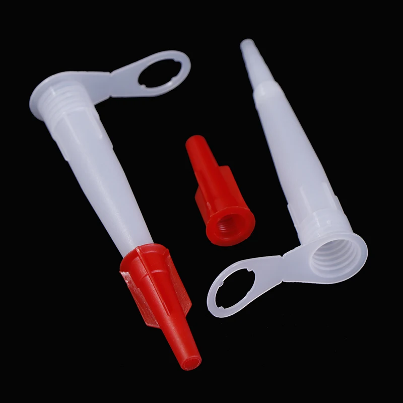 10PCS Caulking Gun Nozzles Spare Silicone Nozzle Silicone Tube With Red Nozzles Cap Sealing Cap Household Sealant Tool For Caulking Tools Caulking Gun Nozzles Caulking Gun Caulking Nozzle