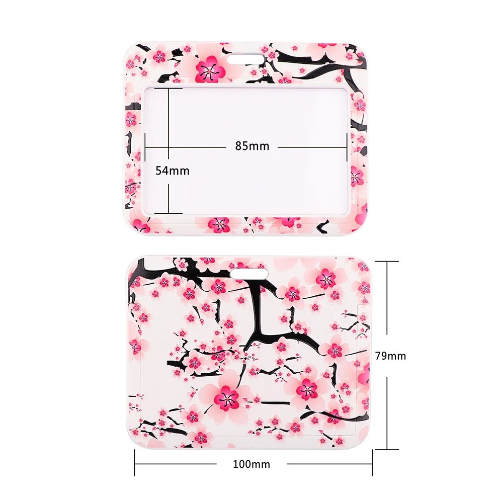 Rosa multiflora romantic mobile phone lanyard card set campus meal card bus access work permit anti-loss pendant