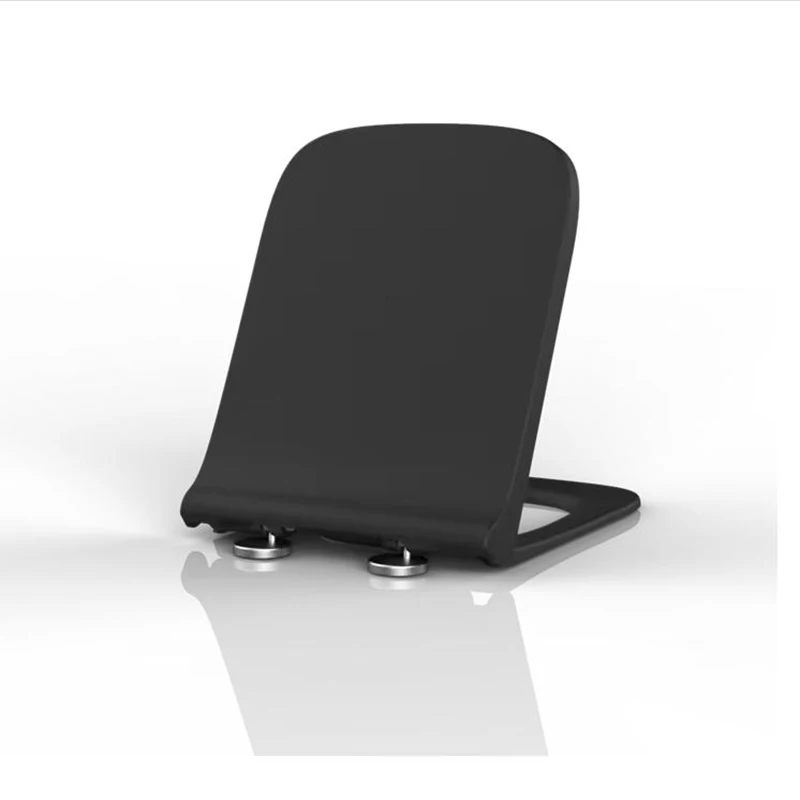 Duroplast UF penutup dudukan toilet hitam Matt untuk WC toilet dengan produsen dudukan Toilet