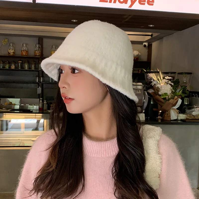 Women's Knitted Cap Wool Mixed Retro Wool Hat for Keeping Warm Big Head Sized Cold Proof Hat for Male Head