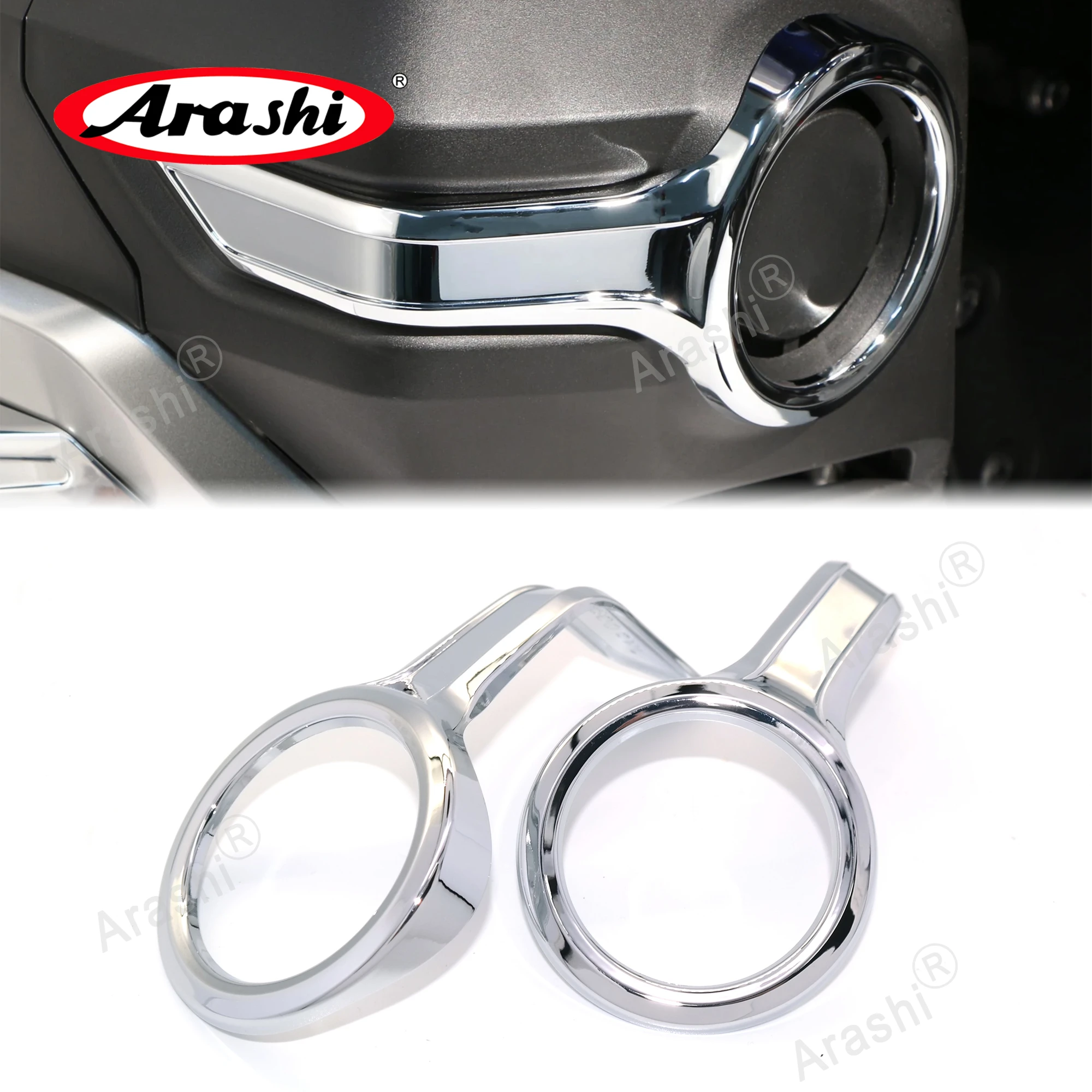 Arashi Chrome Fendinebbia Trim Ring Frame Per Honda Goldwing 2018 2019 2020 2021 2022 2023 1800 Gl Gold Wing Parte Decorativa