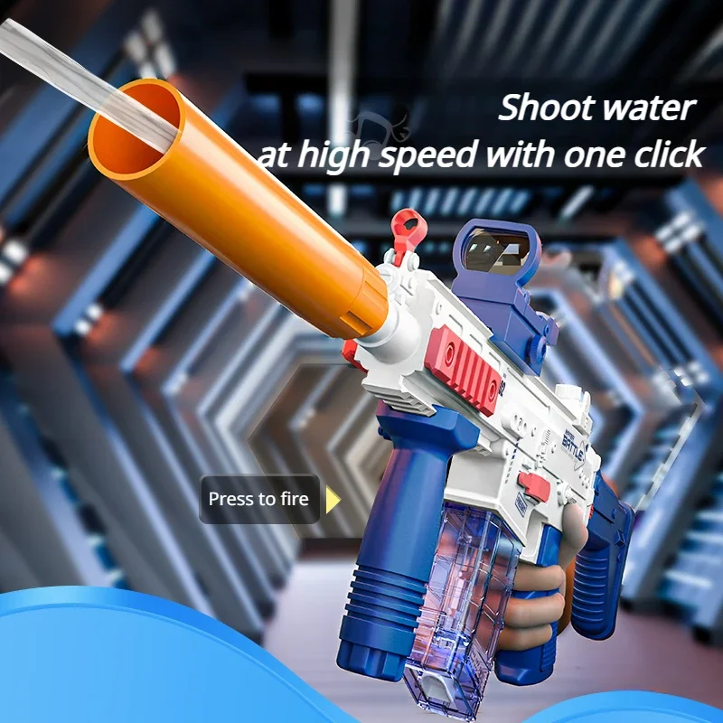 New SCAR Electric Continuous Firing Water Gun Summer Outdoor Beach Children's Water Toy Gun Fighting Game