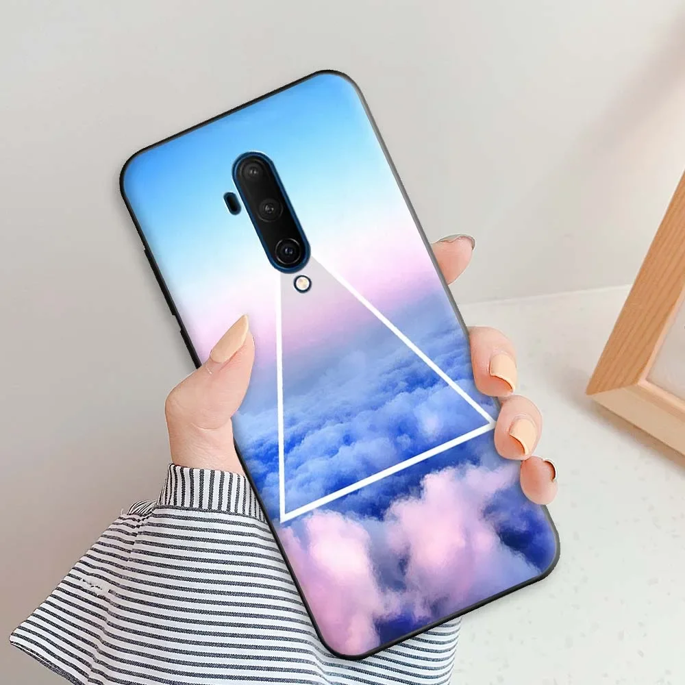Schutzhülle Für OnePlus 7T Pro 5G – Transparent Mit Blumenmuster, Weiches TPU, Stoßfest