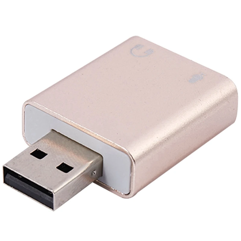 

4 шт., внешняя звуковая карта USB 7,1 для наушников, 3,5 мм