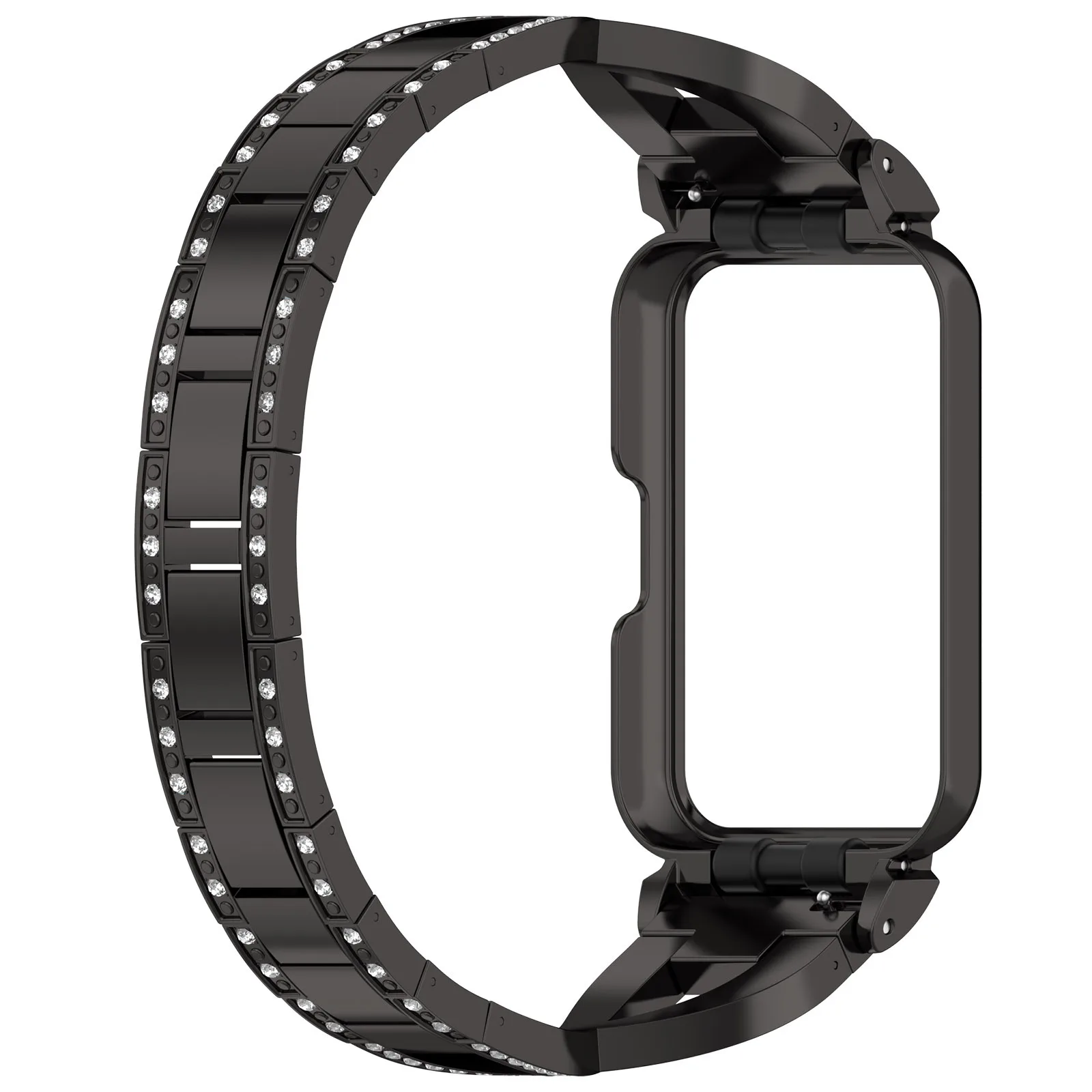 Luxury Metal Studded Diamond Strap Bracelet with Protective Screen Replacement