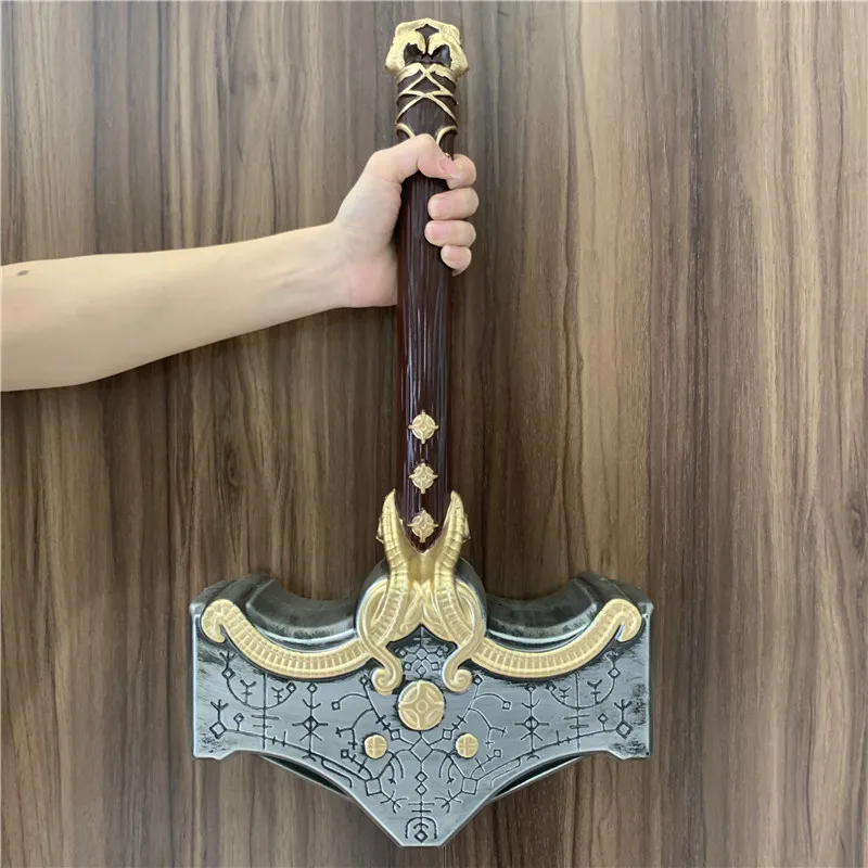 Cosplay Prop Cosplay Axe Cosplay Hammer God of War 4 Cosplay Thor's Hammer Thunder Stormbreaker Flame Tomahawk Axe Prop Weapon Leviathan Chaos Blade Beast Hammer Safety