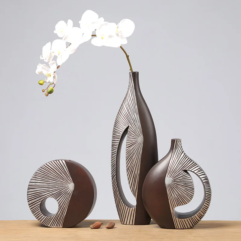 3PieceSetLightLuxuryHighendVaseOrnamentsModernLivingRoomTV