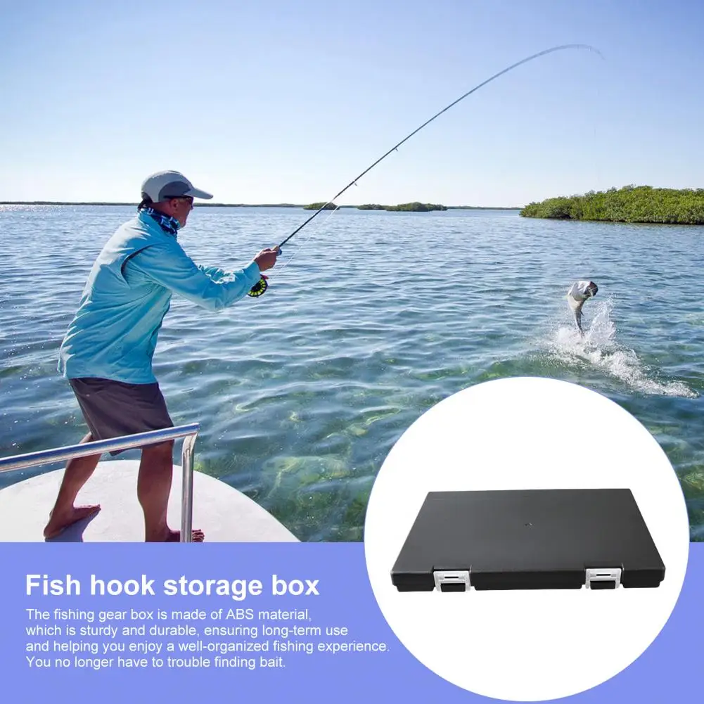 Fishing Gear Box Bait Storage Box Portable Fishing Tackle with Double-sided Capacity Trays Camouflage Bait Vault for Hooks