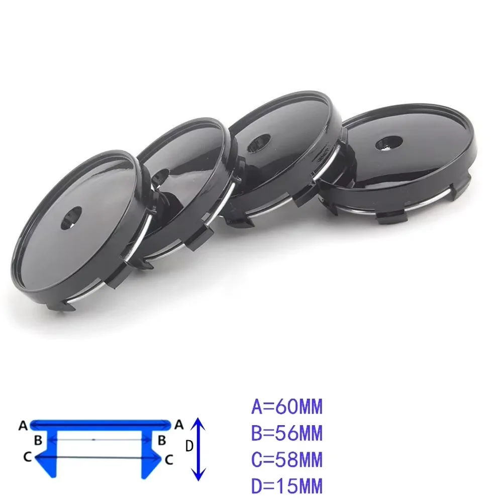 4pcs/Lot 56mm 60mm Car Wheel Hub Centre Cap For Fiat 500 Badge Emblem Hub Center Cover Car Sticker Styling Accessories