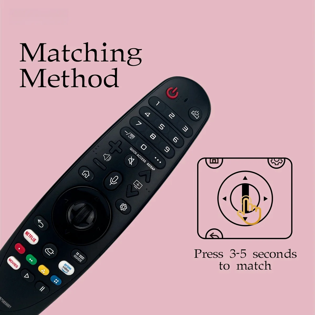 Voice Magic Remote for LG OLED Smart TV Magic Remote Replacement AN-MR20GA MR19BA MR18BA, with Pointer Function