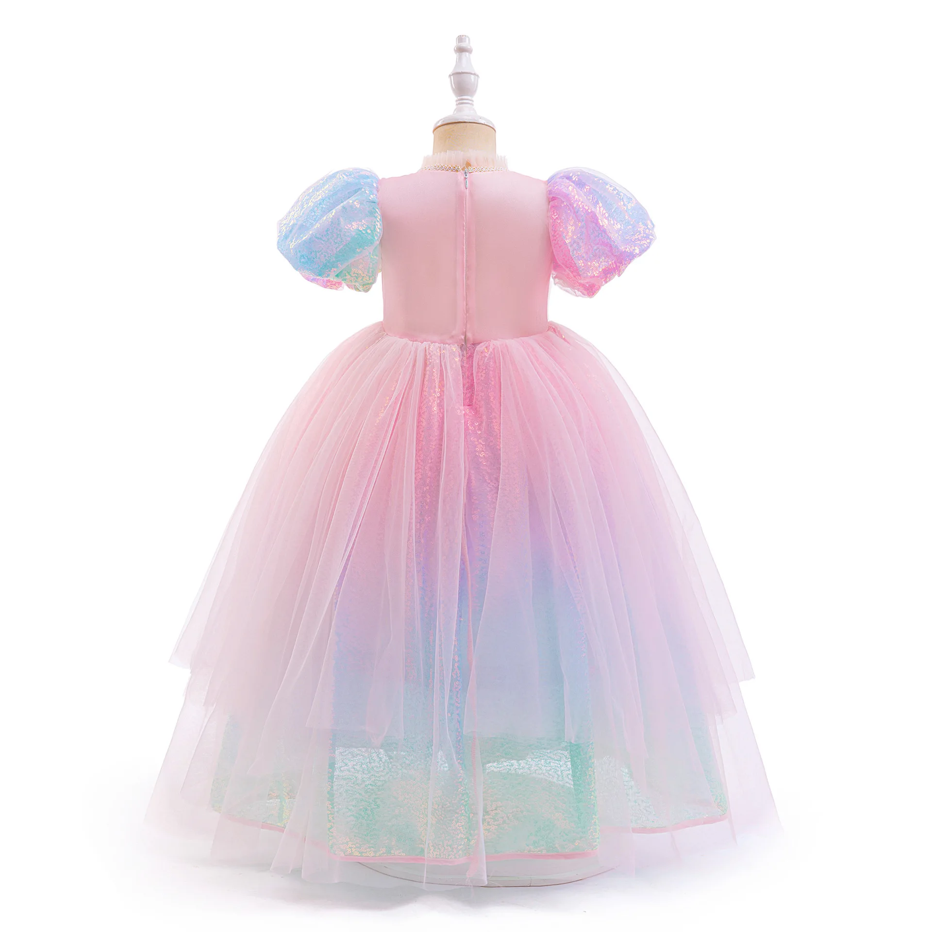 chinese dress ladies Baby Girl's & Little Girl's Unicorn Ice Cream Pink Ruffle Dress, S (3-4)