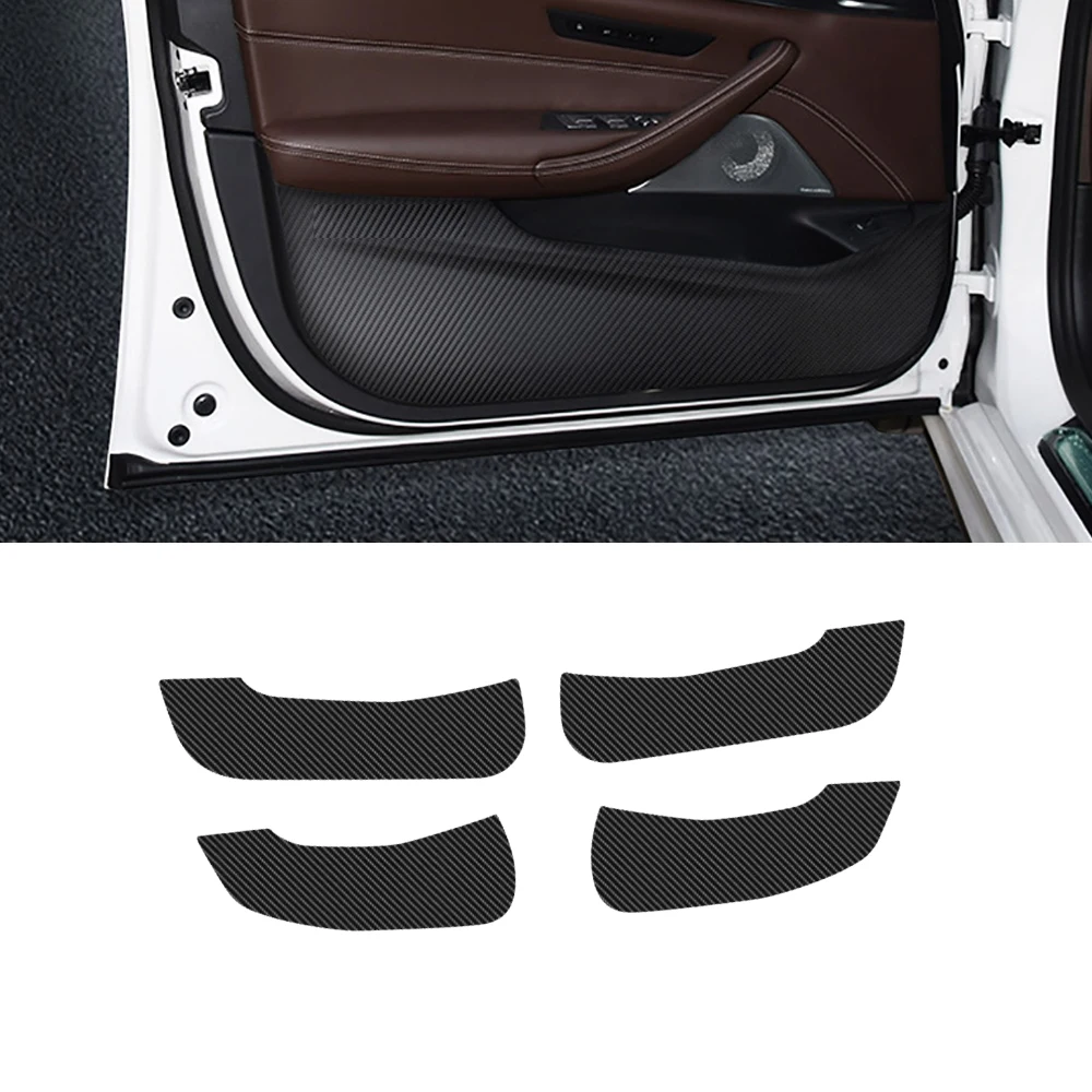 

For BMW 5 Series G30 2018-2023 4PCS Auto Car Accessories Door Protector Pad Anti-kick Mats Cover Anti-Dirty PU Sticker