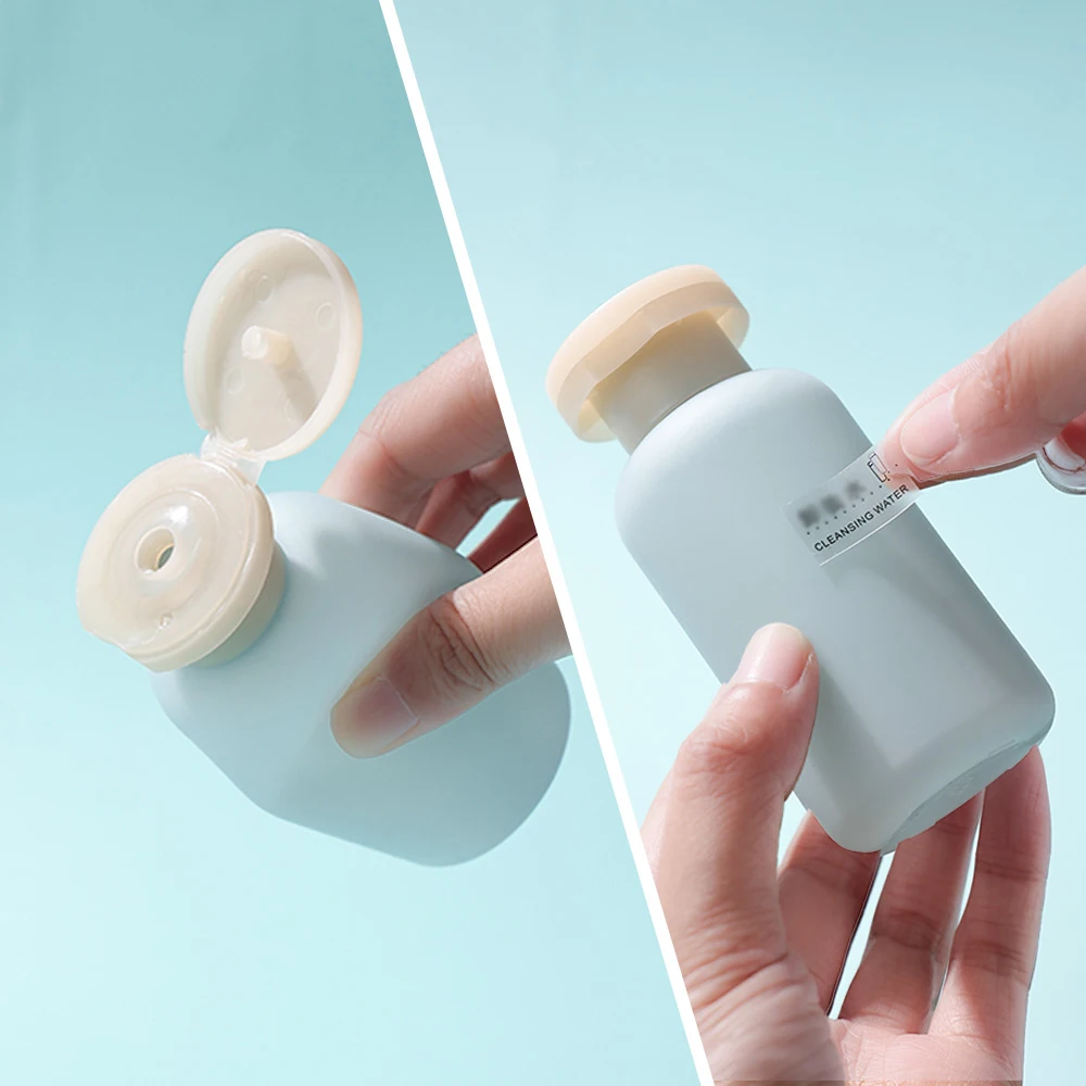 Set 4 Bottiglie Da Viaggio In Silicone 100ml - Con Borsa Trasparente TSA! - Foto 3