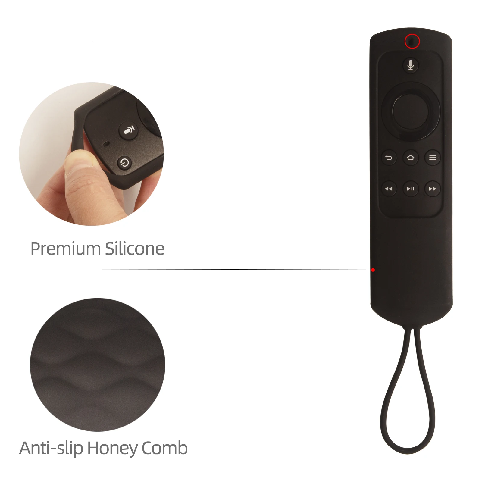 Silicone Case Fit For Fire TV 4K Alexa Voice Remote 2nd Gen Stick