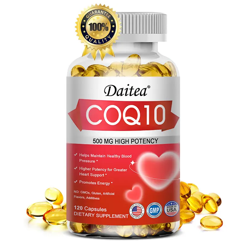CoQ10 500 mg Softgels Ultra High Absorption CoQ10 Supplement Antioxidant Supplement Vascular Heart Health