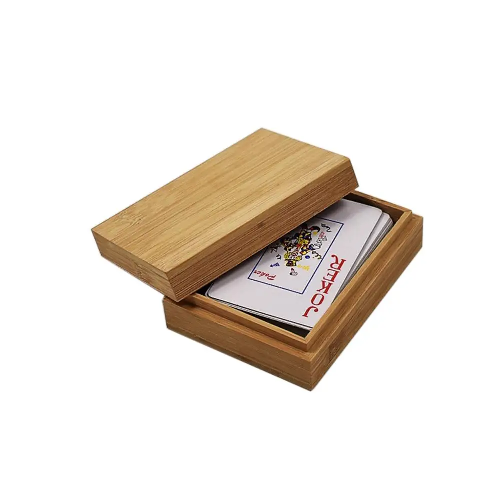 Wooden Playing Card Storage Box