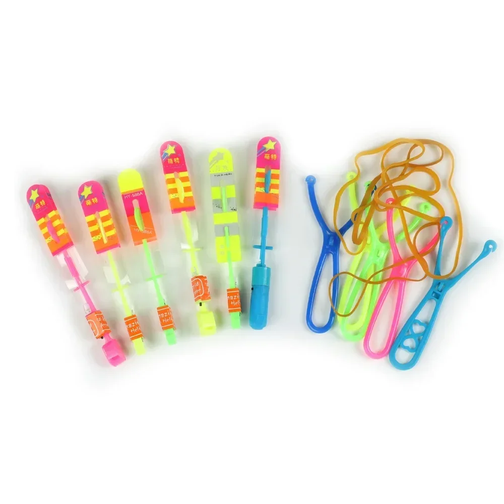 Arrow Flying Toy Flying Toy Slingshot Toy Luminous Slingshot Toy Model Aircraft Toy 1-10pcs Flashing Light Slingshot Arrow Toys LED Rubber Band Catapult Kids Mini Light Up Catapult Aircraft Toy