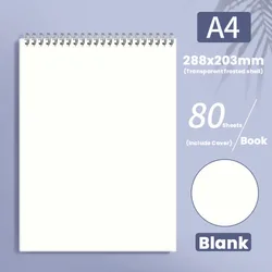 Premium Spiral - Bound Notebook with Versatile Page Options and Flip - Over Design (A4 Blank)