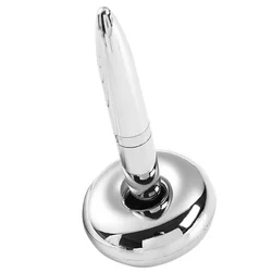 Maglev Chrome Levitating Ballpoint Pen with Magnetic Base  Desk Accessory (Silver)