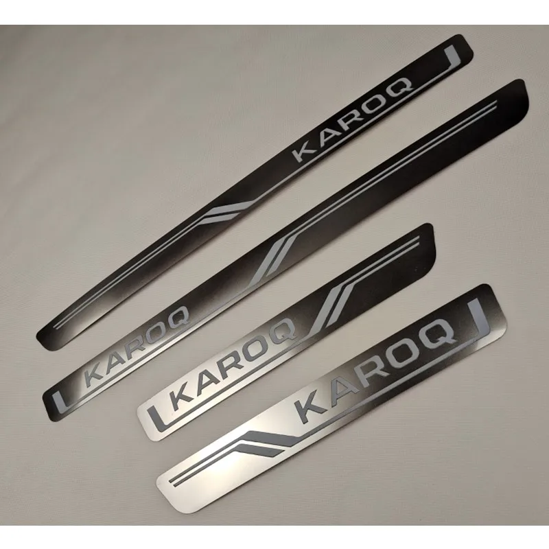 Stainless Steel Scuff Plate Door Sill Welcome Pedal Car-styling For Skoda KAROQ car door sill scuff plate